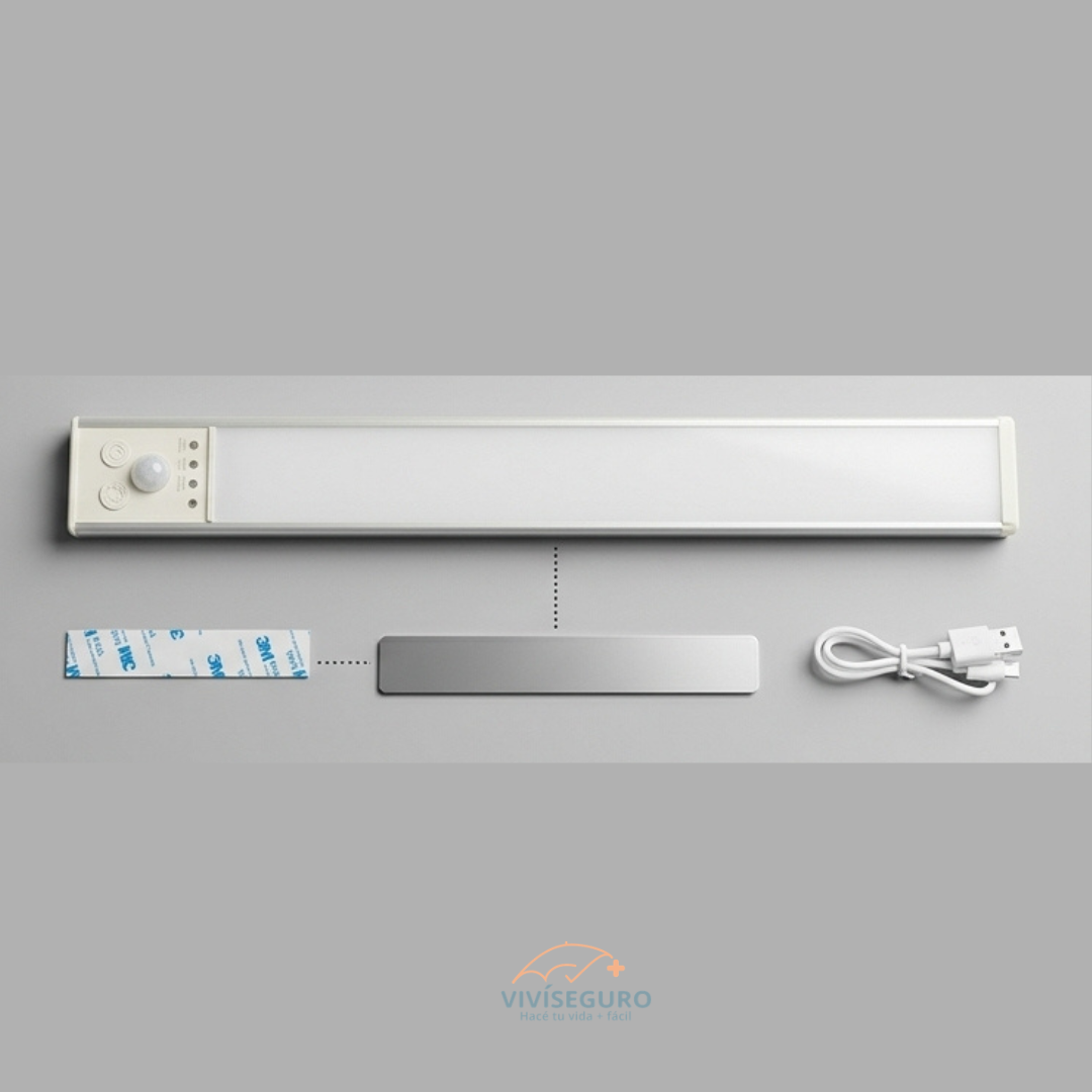 Luz con los accesorios que incluye
